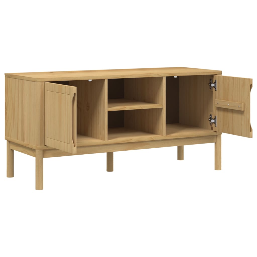 TV ormarić FLORO voštano smeđi 114x43x55 cm masivna borovina