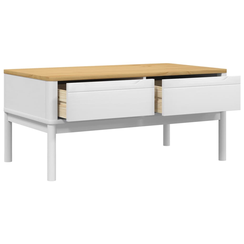 Stolić za kavu FLORO bijeli 99 x 55,5 x 45 cm od borovine