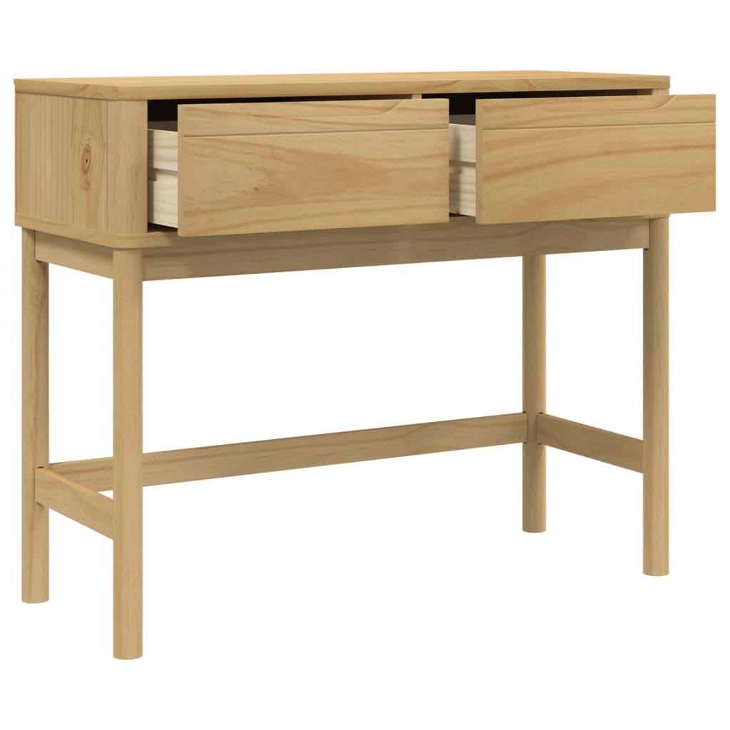 Konzolni stol FLORO voštano smeđi 89,5x36,5x73 cm od borovine