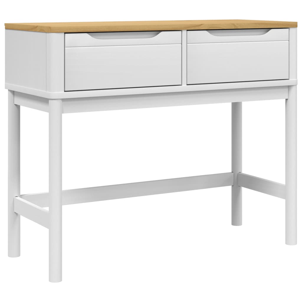 Konzolni stol FLORO bijeli 89,5x36,5x73 cm od masivne borovine