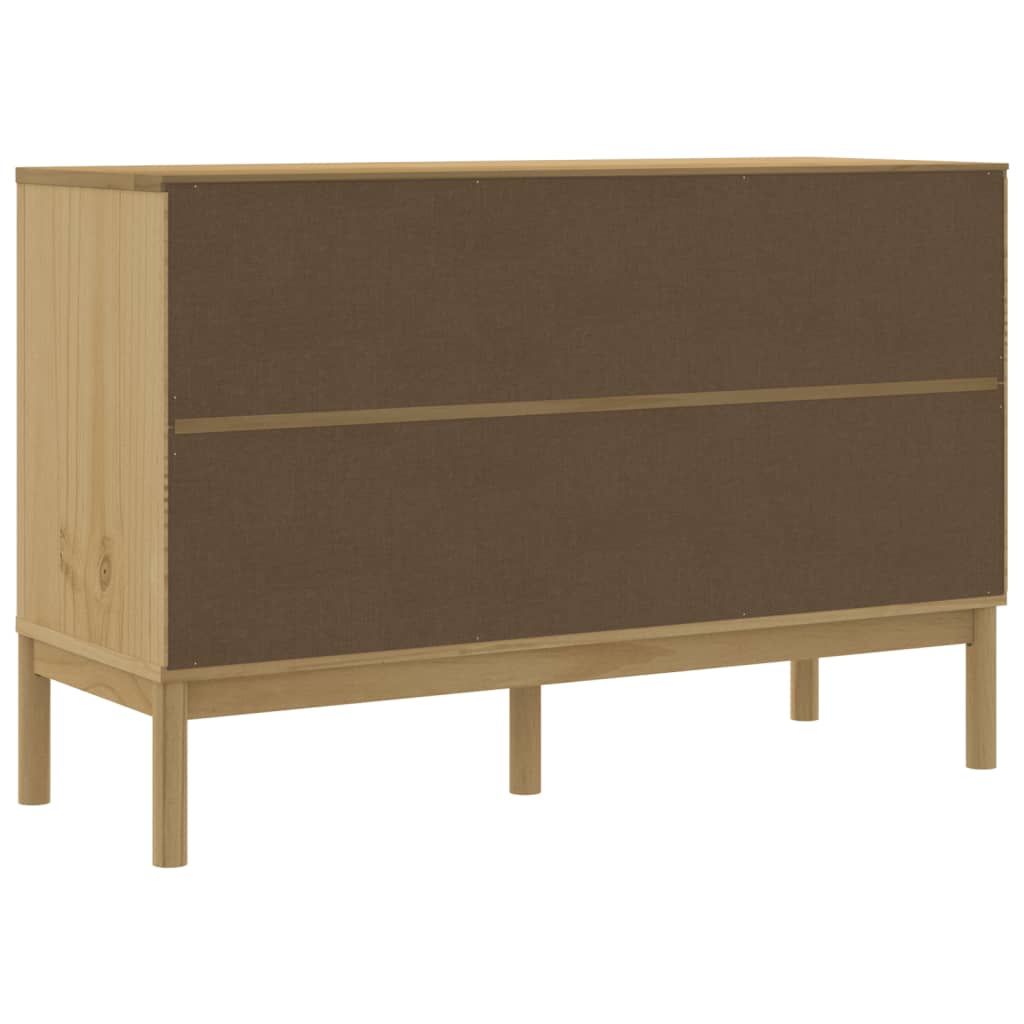 Komoda FLORO voštano smeđa 114 x 43 x 74 cm od masivne borovine