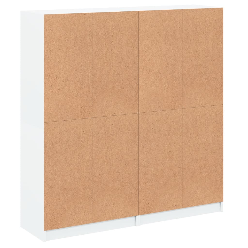 Regal za knjige s vratima bijeli 136 x 37 x 142 cm drveni