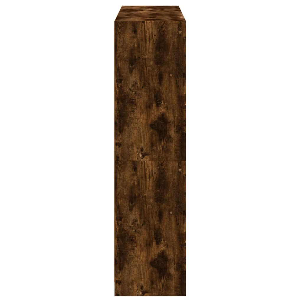 Regal za knjige s vratima boja hrasta 136x37x142 cm drveni
