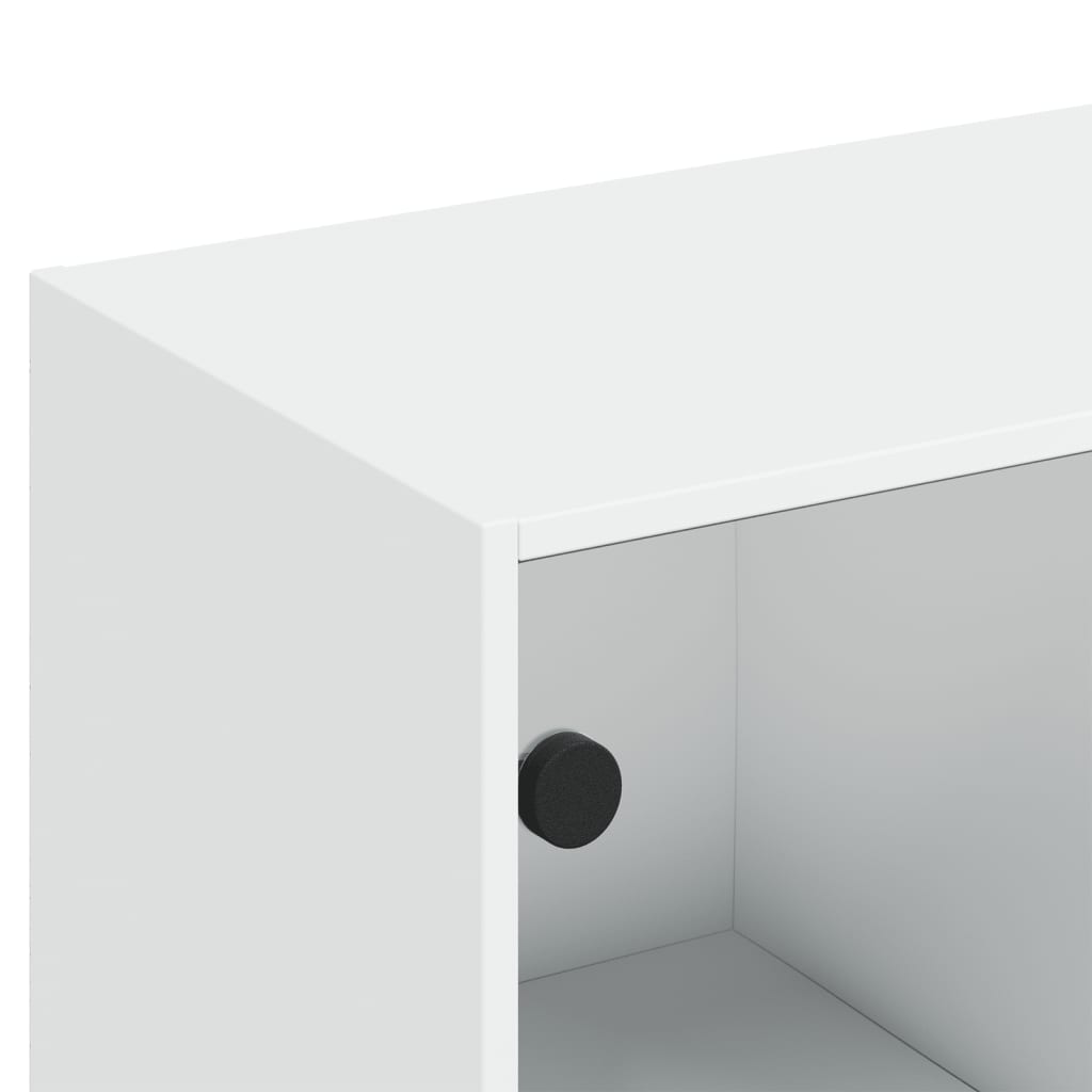 Regal za knjige s vratima bijeli 136 x 37 x 142 cm drveni