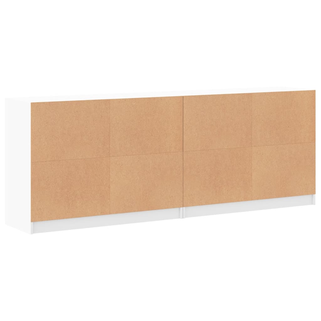Regal za knjige s vratima bijeli 204x37x75 cm konstruirano drvo