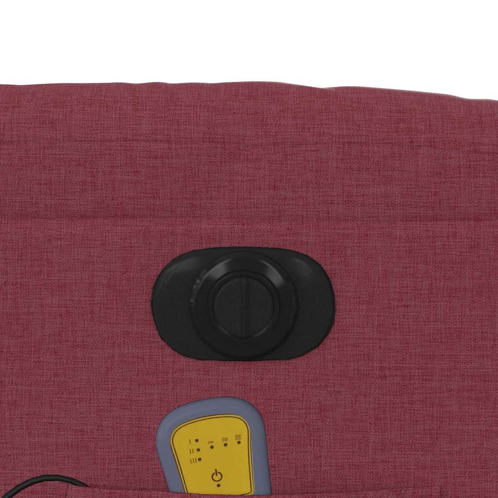 Električni masažni naslonjač na podizanje od tkanine boja vina