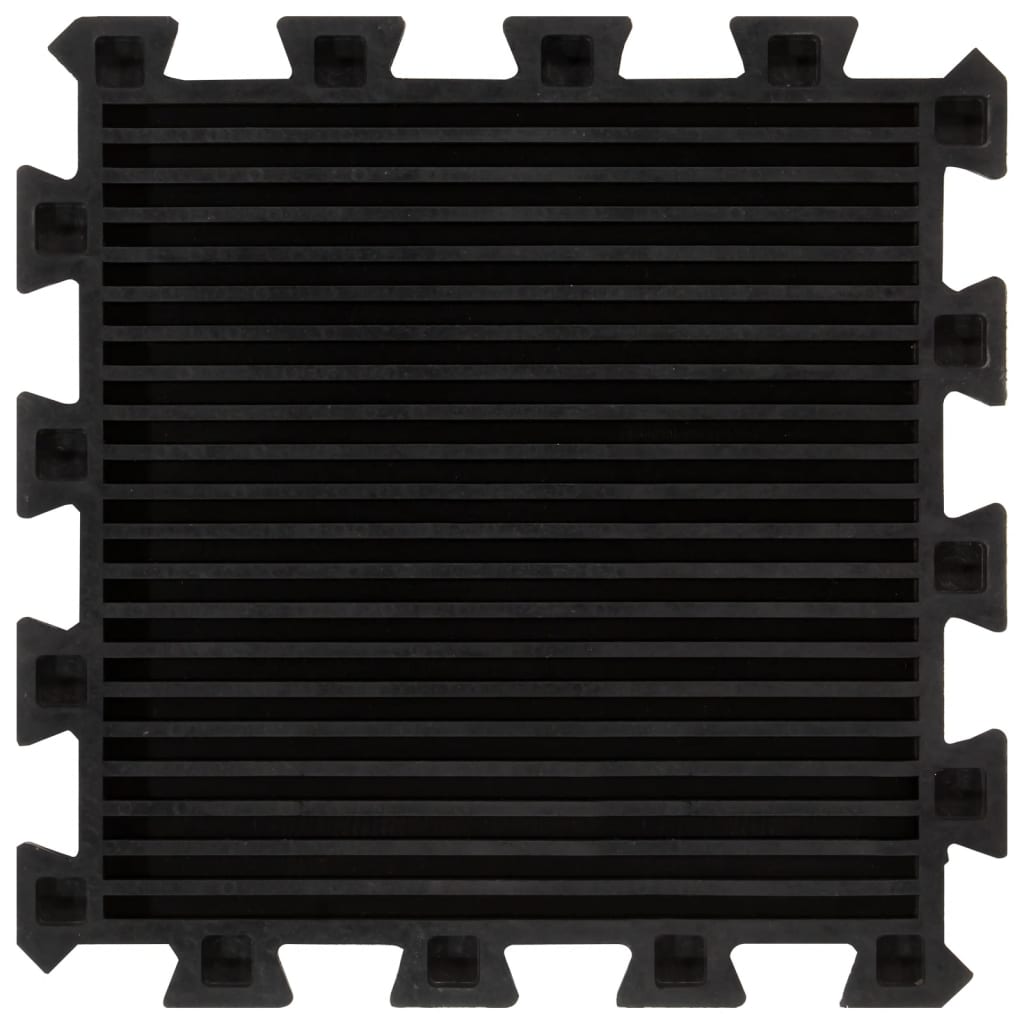 Gumene podne pločice 9 kom crne 16 mm 30 x 30 cm