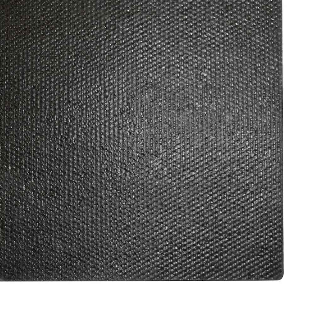 Otirač crni 80 x 100 cm čupavi od kokosovih vlakana