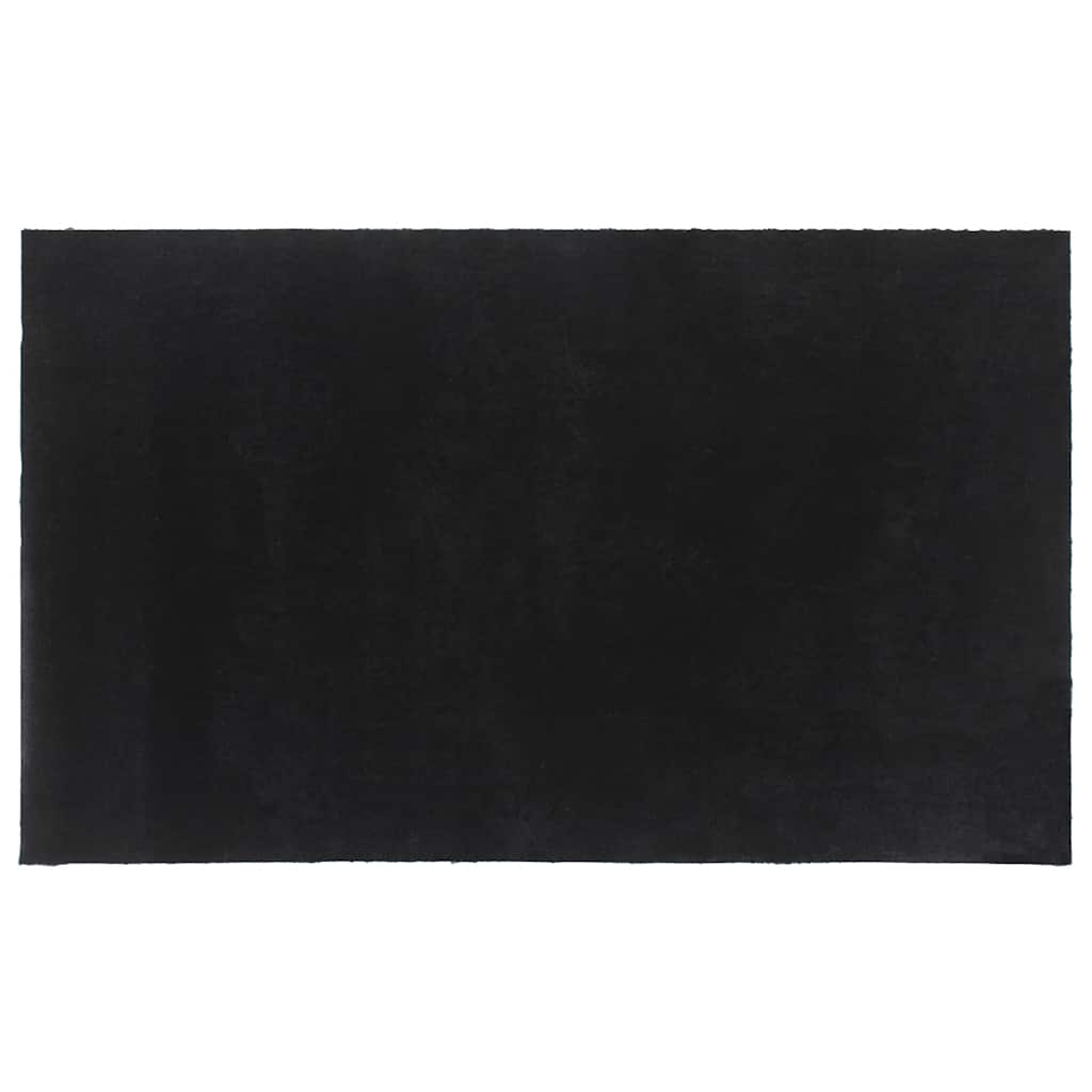 Otirač crni 90 x 150 cm čupavi od kokosovih vlakana