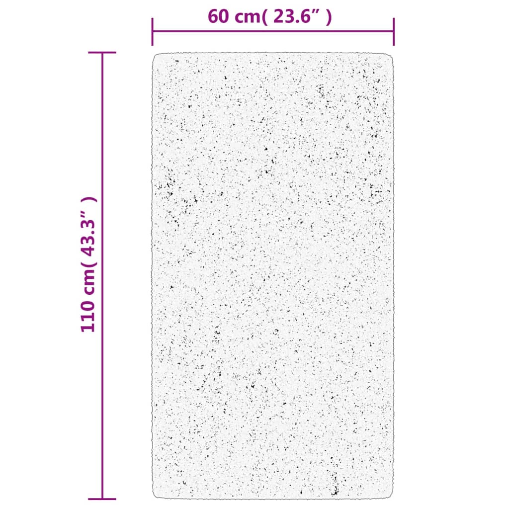 Tepih HUARTE kratkih vlakana meki i perivi antracit 60 x 110 cm