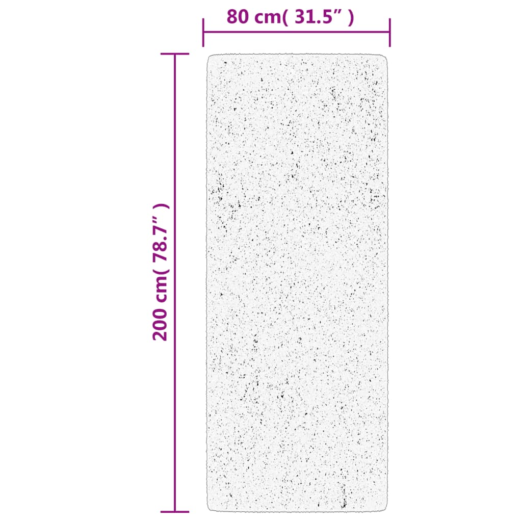 Tepih HUARTE kratkih vlakana mekani i perivi antracit 80x200 cm
