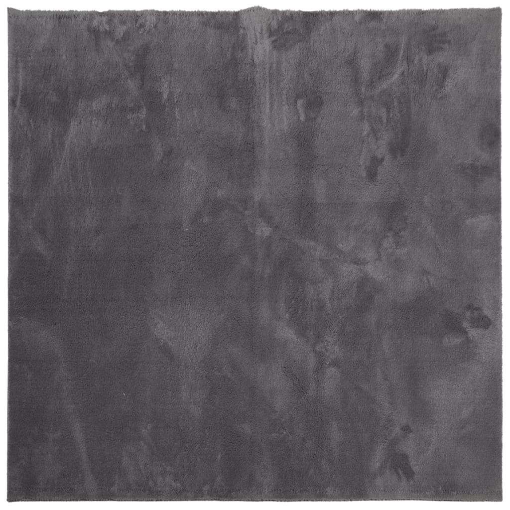 Tepih HUARTE kratkih vlakana mekani i perivi antracit 120x120cm