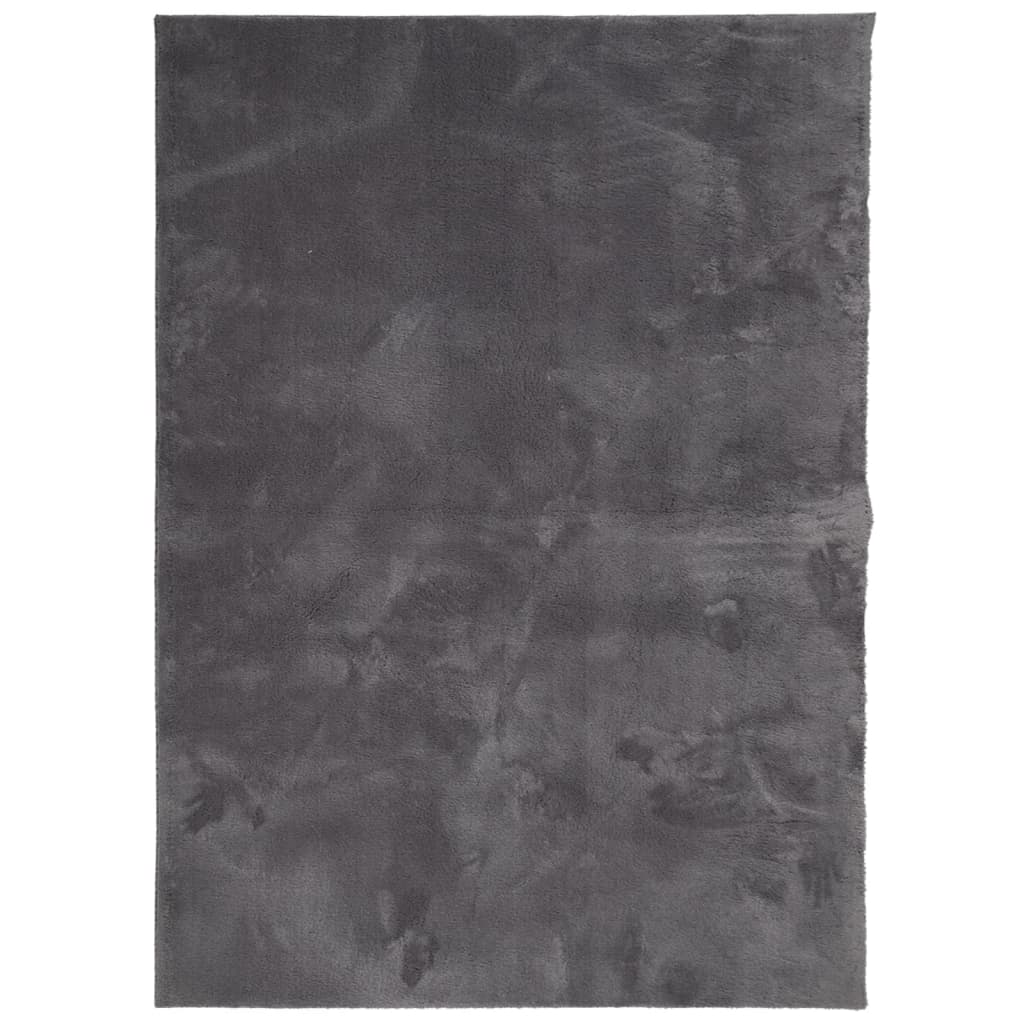 Tepih HUARTE kratkih vlakana meki i perivi antracit 240x340 cm