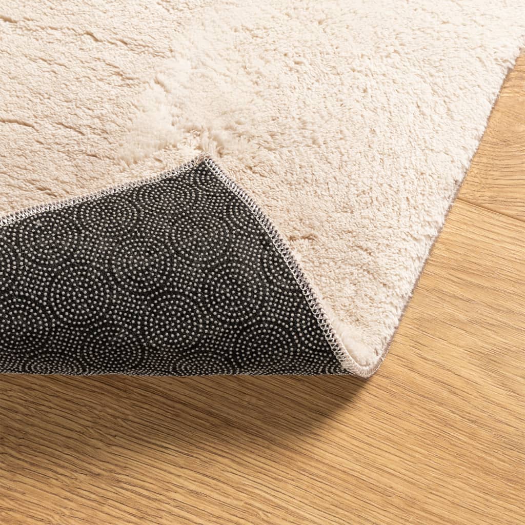Tepih HUARTE kratkih vlakana mekani i perivi bež 160 x 160 cm