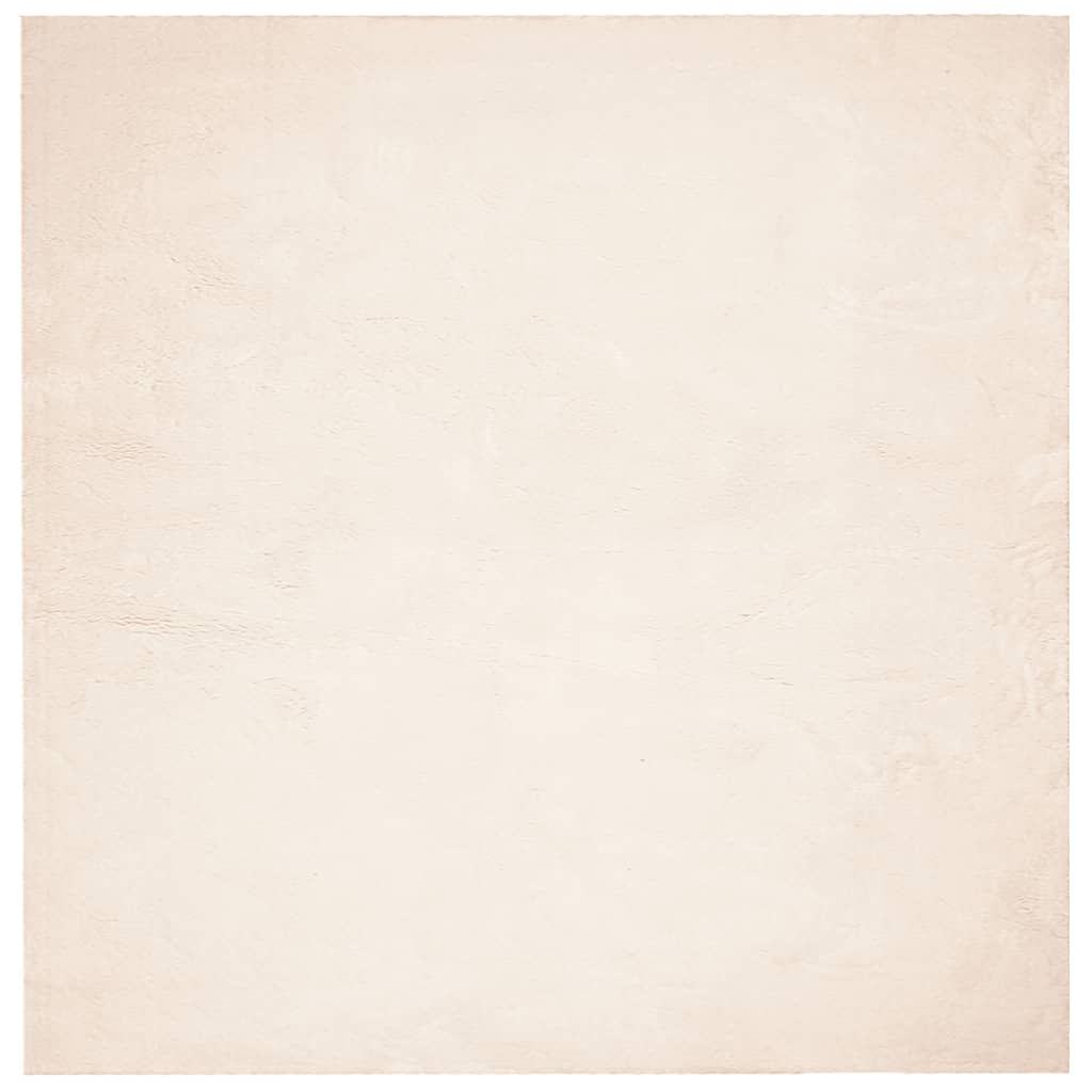 Tepih HUARTE kratkih vlakana mekani i perivi bež 200 x 200 cm