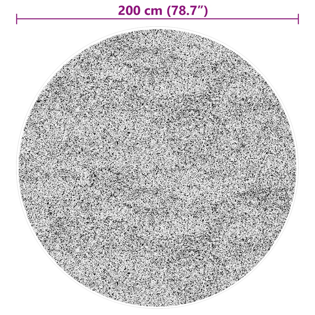 Tepih HUARTE kratkih vlakana mekani i perivi bež Ø 200 cm