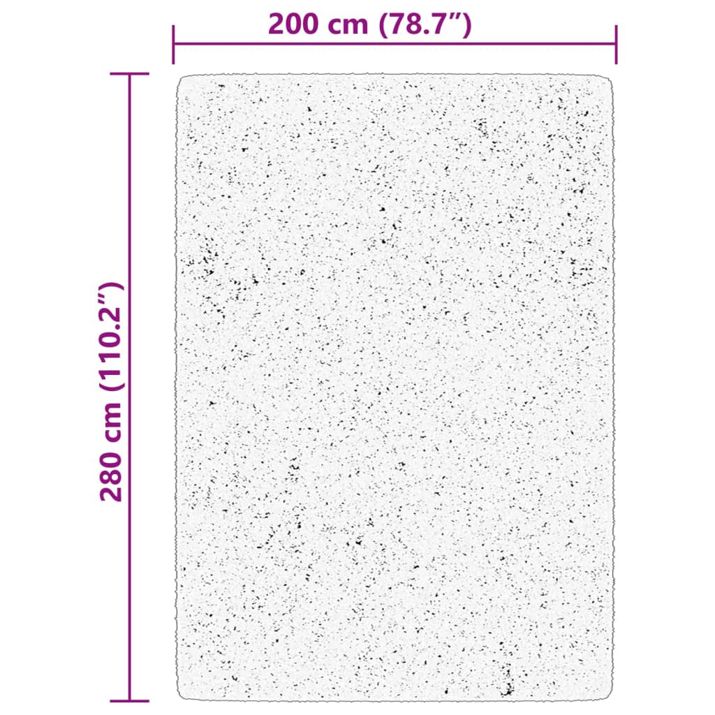Tepih HUARTE kratkih vlakana mekani i perivi krem 200x280 cm