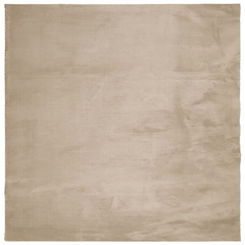 Tepih HUARTE kratka vlakna mek i periv boja pijeska 200x200 cm