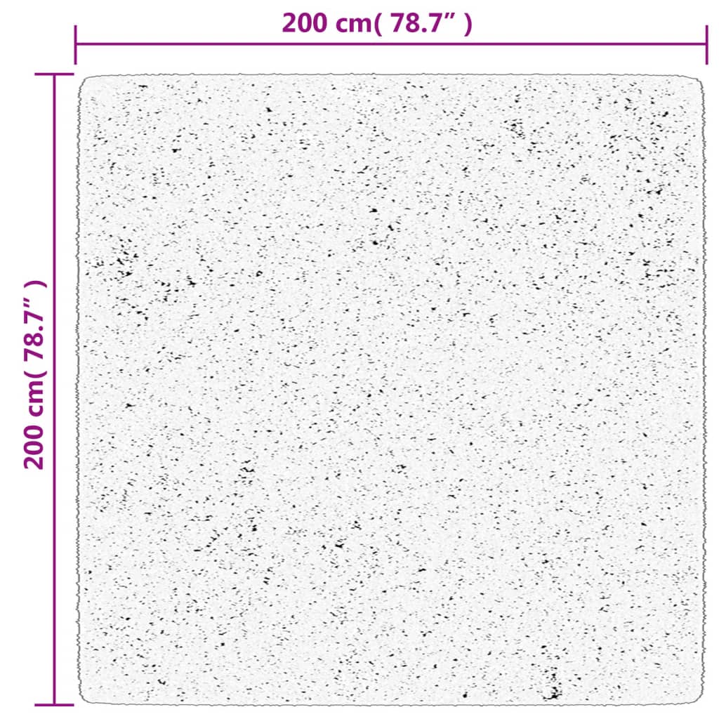 Tepih HUARTE kratka vlakna mek i periv boja pijeska 200x200 cm