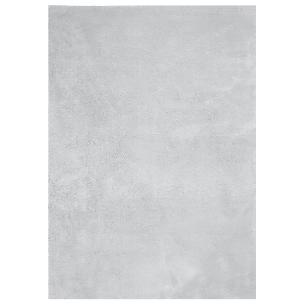 Tepih HUARTE kratkih vlakana mekani i perivi sivi 240x340 cm
