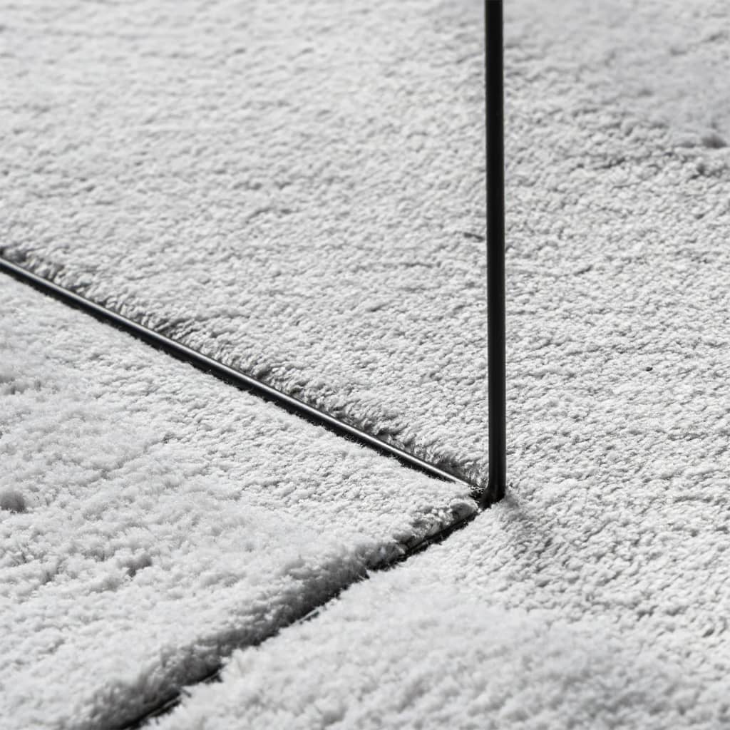 Tepih HUARTE kratkih vlakana mekani i perivi sivi Ø 200 cm