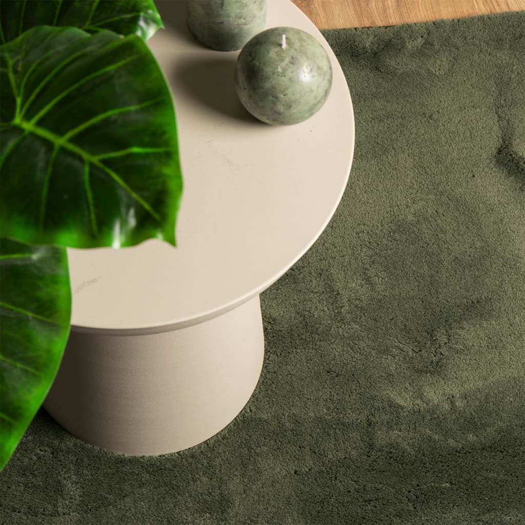 Tepih HUARTE kratkih vlakana mekani i perivi zeleni 80x250 cm