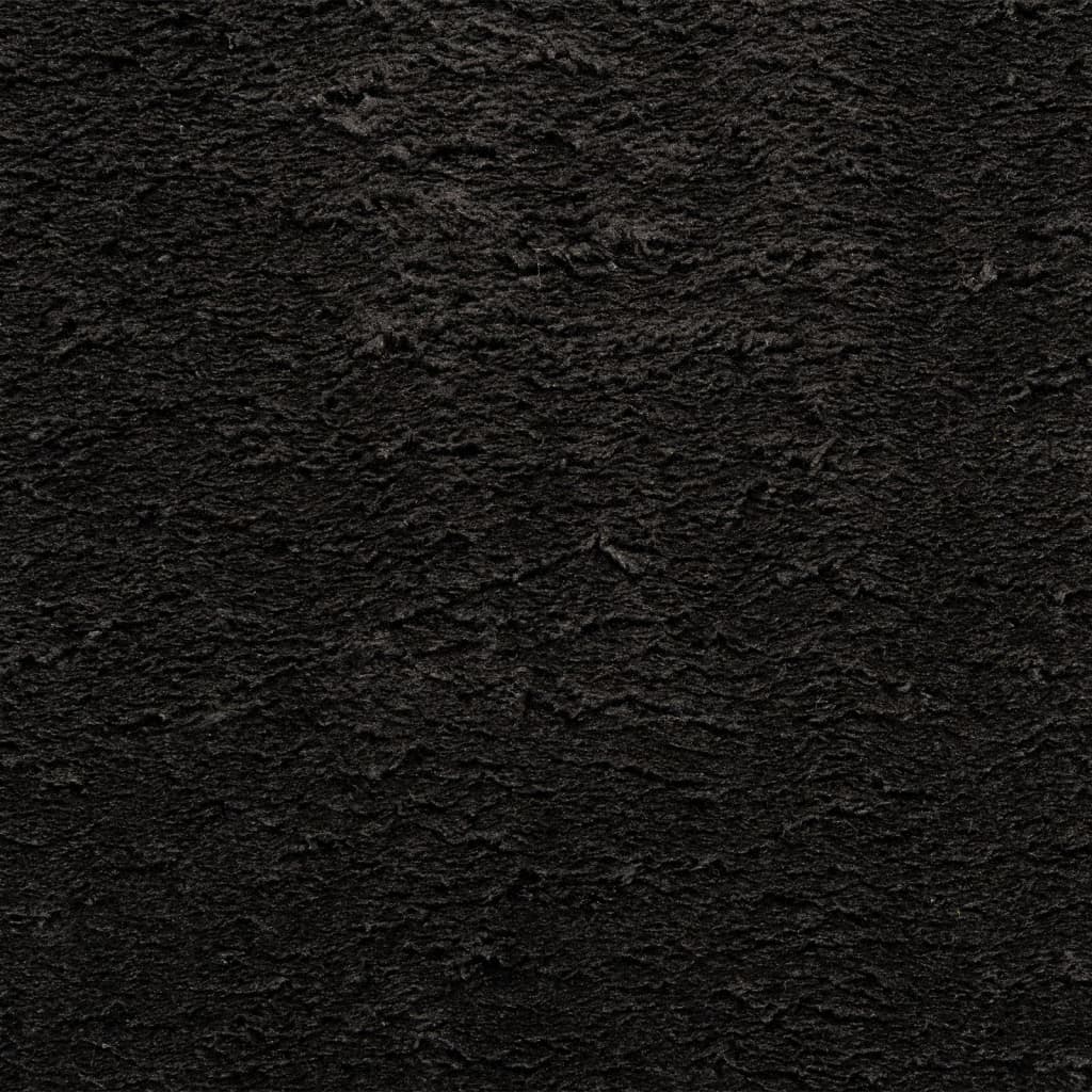 Tepih HUARTE kratkih vlakana mekani i perivi crni 80x150 cm