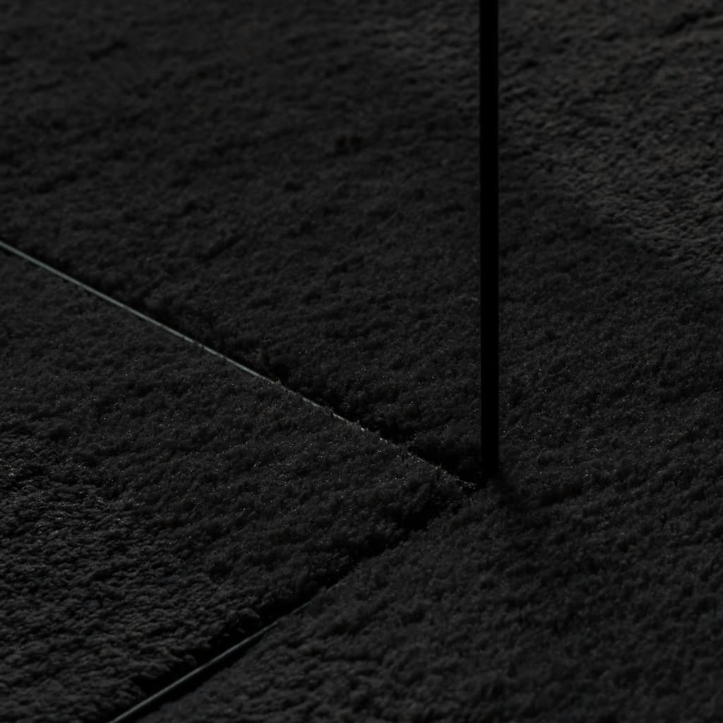 Tepih HUARTE kratkih vlakana mekani i perivi crni 100x200 cm