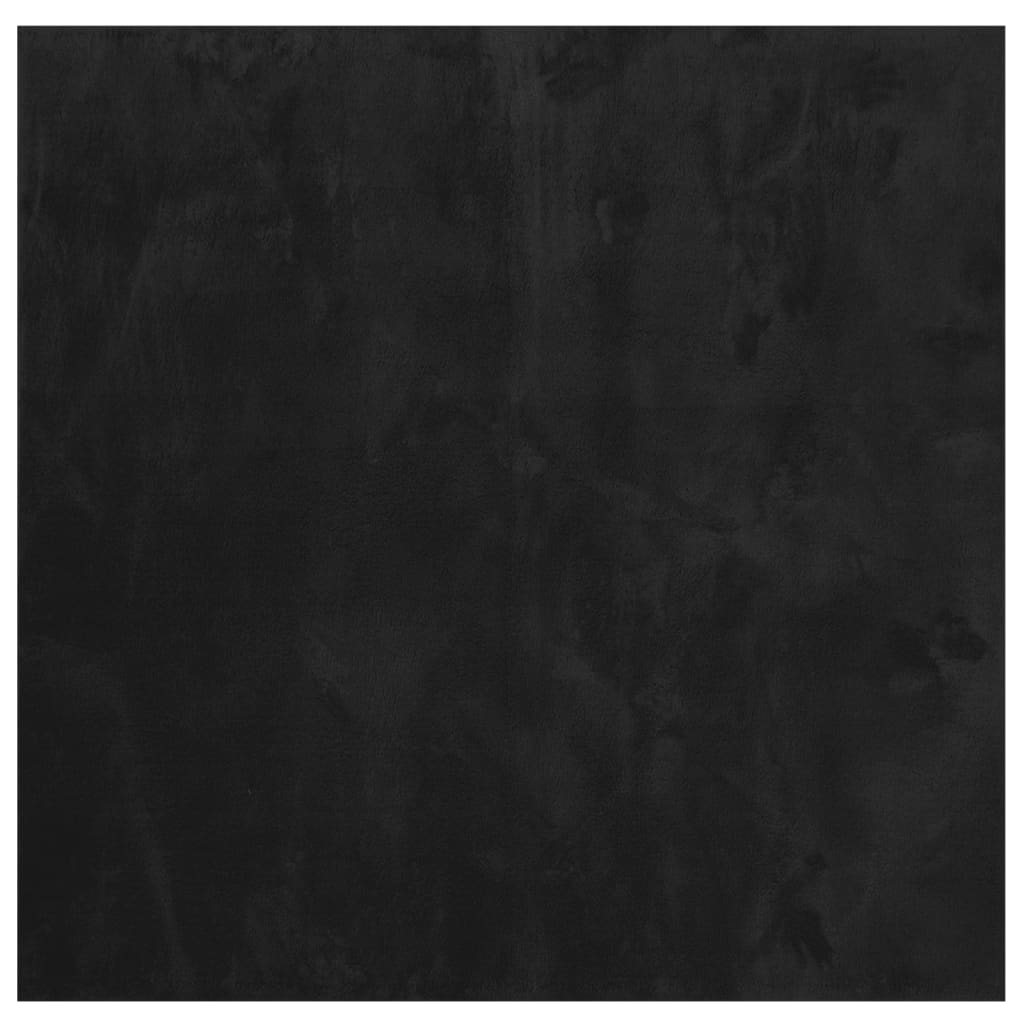Tepih HUARTE kratkih vlakana mekani i perivi crni 120x120 cm