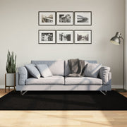 Tepih HUARTE kratkih vlakana mekani i perivi crni 140x200 cm