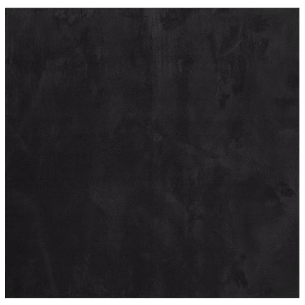 Tepih HUARTE kratkih vlakana mekani i perivi crni 200x200 cm