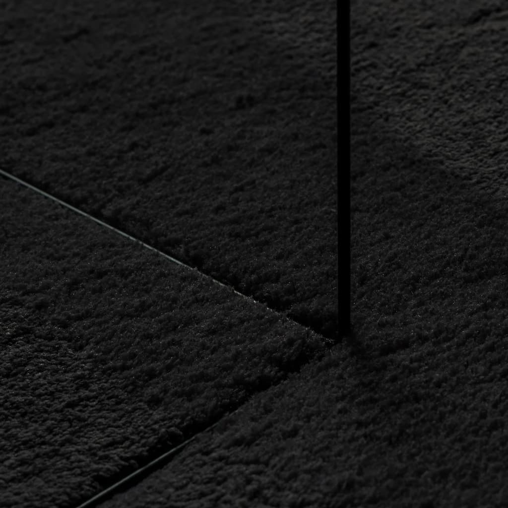 Tepih HUARTE kratkih vlakana mekani i perivi crni 240x340 cm