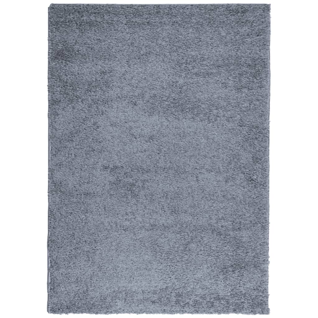 Čupavi tepih PAMPLONA visoka vlakna moderni plavi 200 x 280 cm