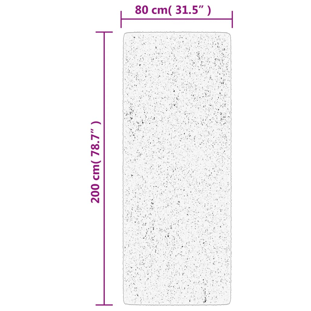 Čupavi tepih PAMPLONA visoka vlakna moderni zlatni 80 x 200 cm