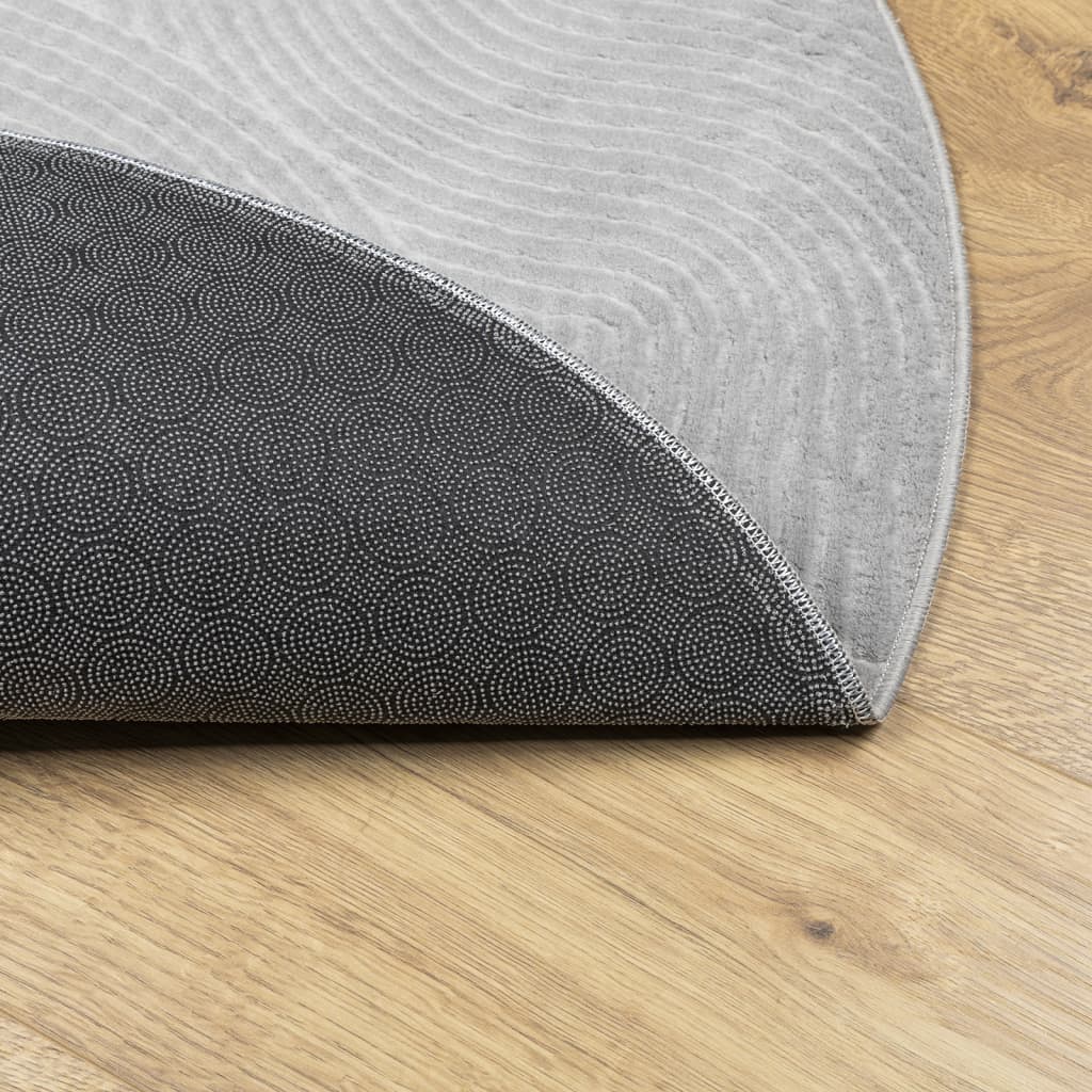 Tepih IZA kratka vlakna skandinavski izgled sivi Ø 120 cm