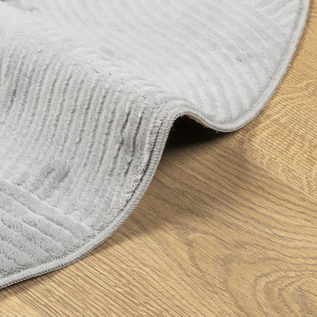 Tepih IZA kratka vlakna skandinavski izgled sivi Ø 120 cm