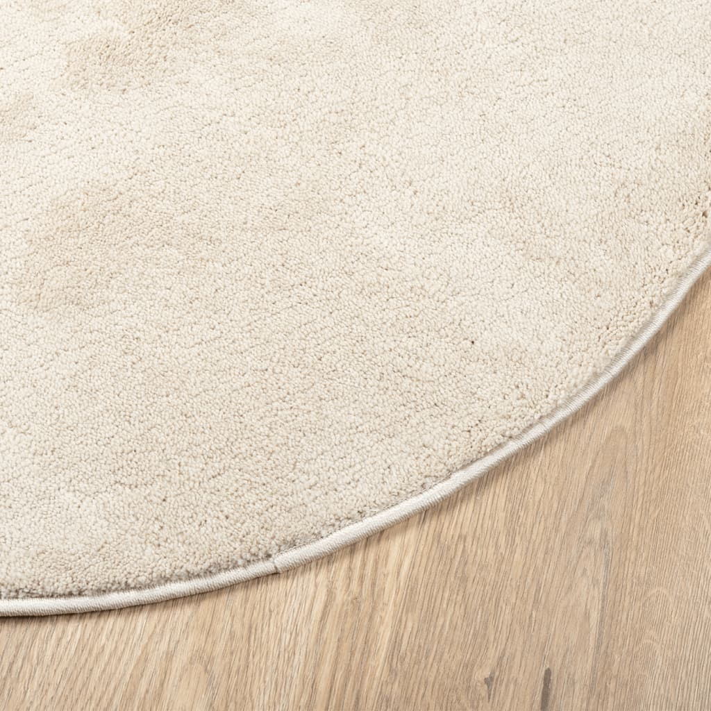 Tepih OVIEDO kratkih vlakana bež Ø 120 cm