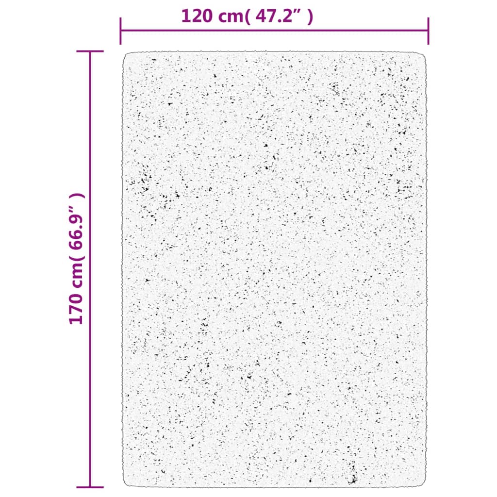 Tepih OVIEDO kratkih vlakana krem 120 x 170 cm