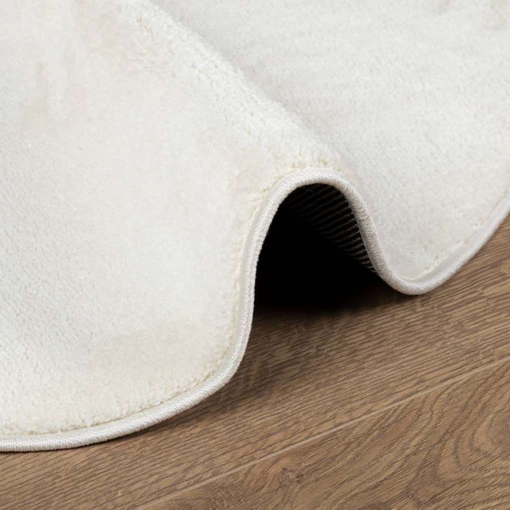 Tepih OVIEDO kratkih vlakana krem Ø 100 cm