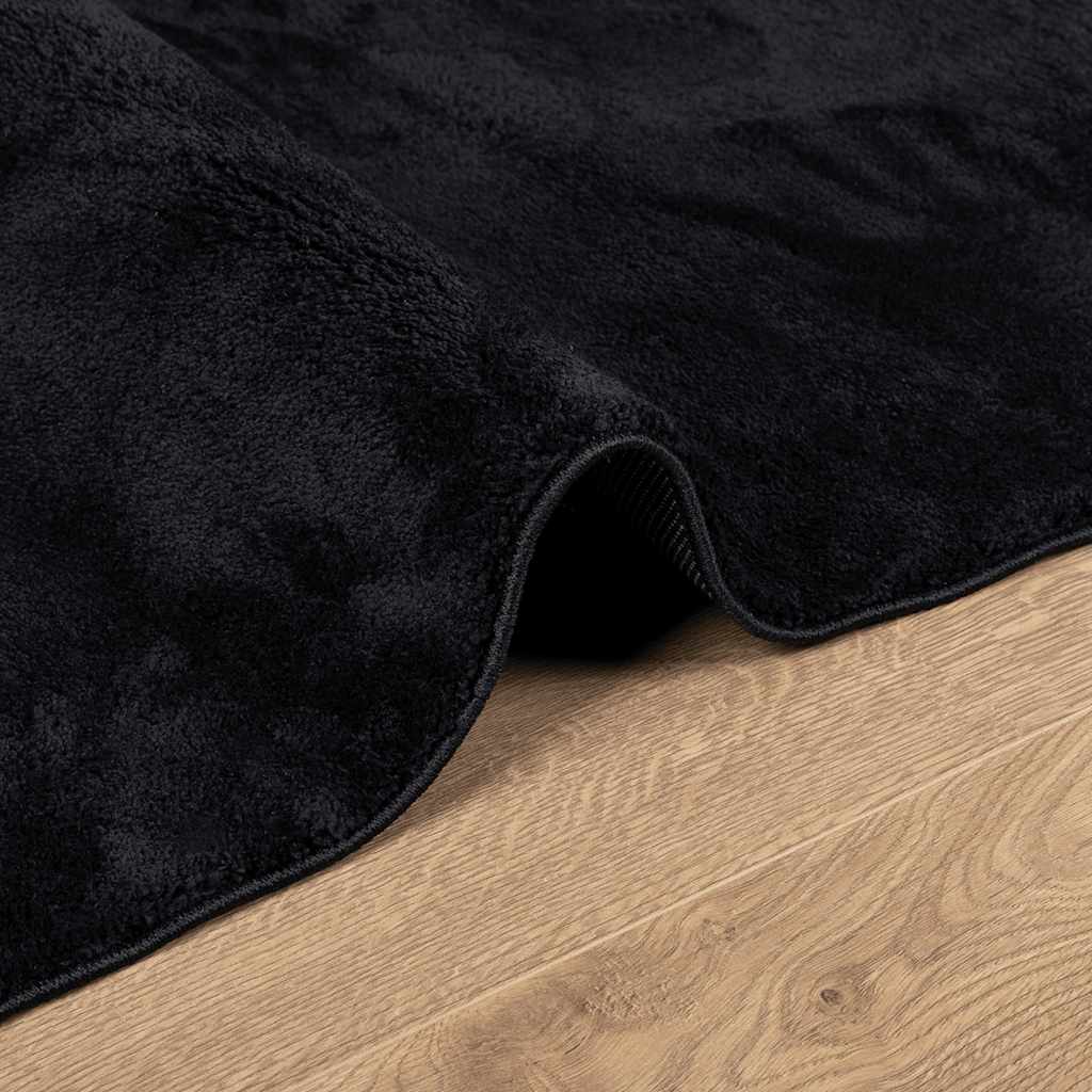 Tepih OVIEDO kratkih vlakana crni 240 x 340 cm