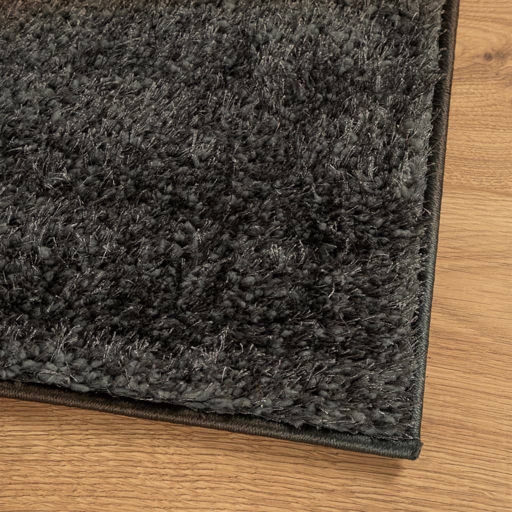 Tepih ISTAN visokih vlakana sjajni izgled antracit 100 x 200 cm