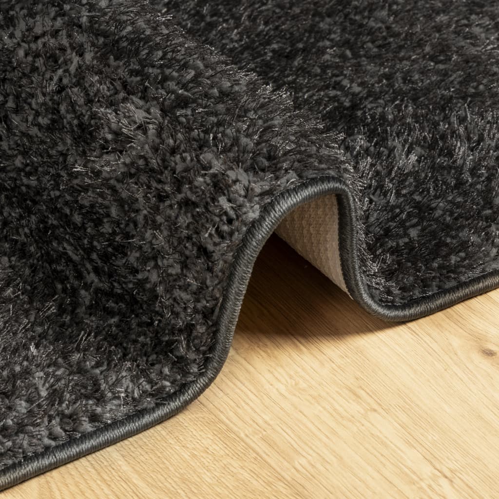 Tepih ISTAN visokih vlakana sjajni izgled antracit 100 x 200 cm
