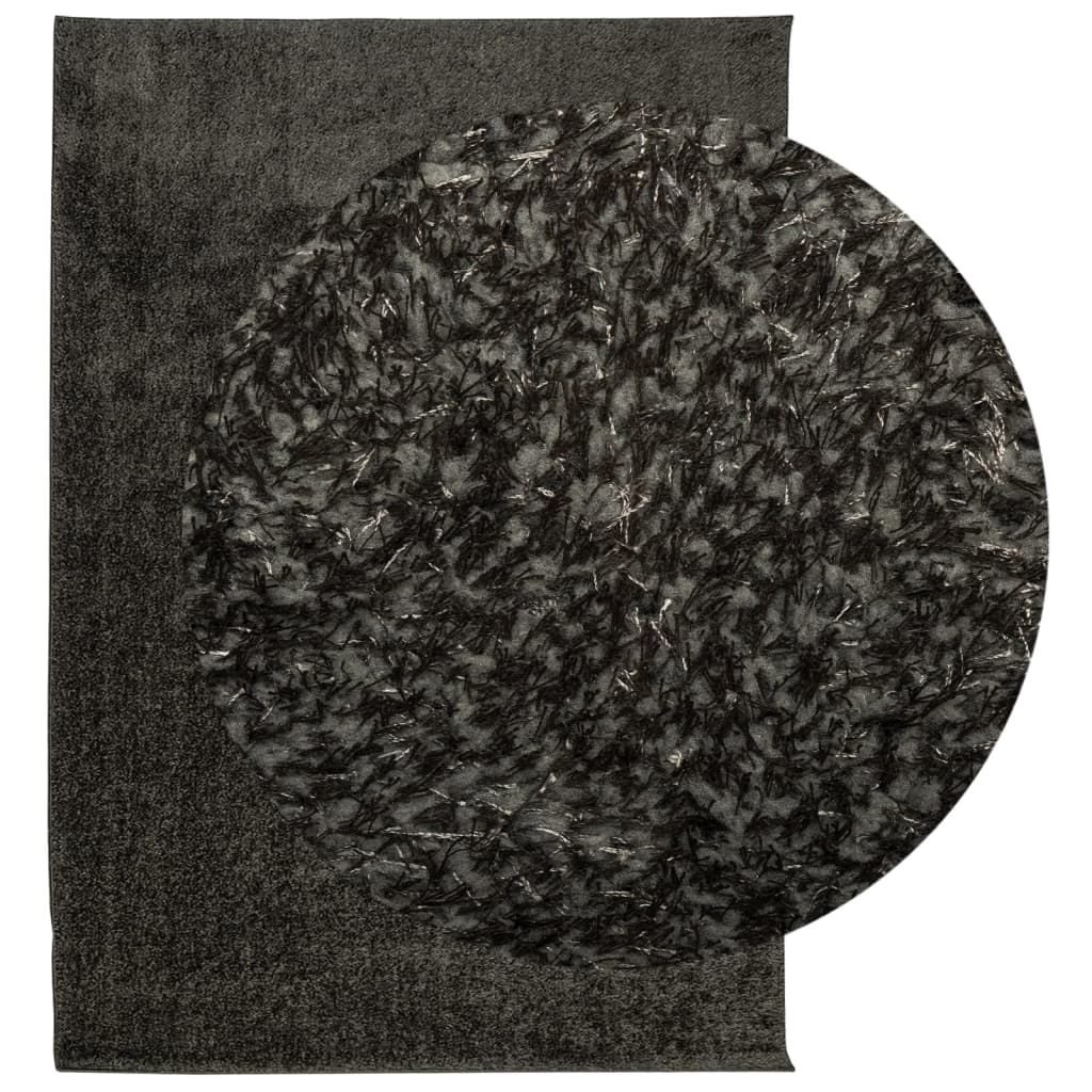 Tepih ISTAN visokih vlakana sjajni izgled antracit 120 x 170 cm