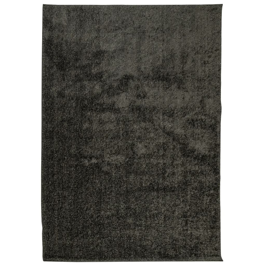 Tepih ISTAN visokih vlakana sjajni izgled antracit 140 x 200 cm