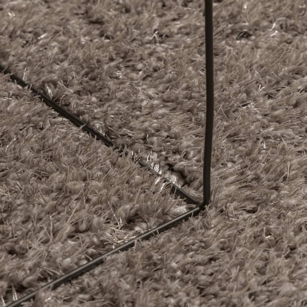 Tepih ISTAN s visokim vlaknima i sjajnim izgledom sivi Ø 100 cm