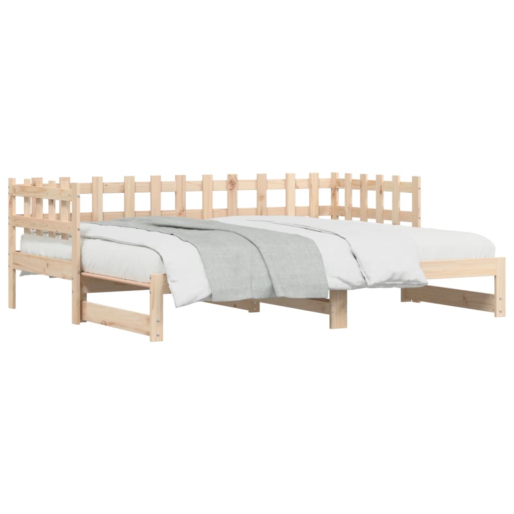 Dnevni ležaj na izvlačenje 2x (80 x 200) cm od masivne borovine
