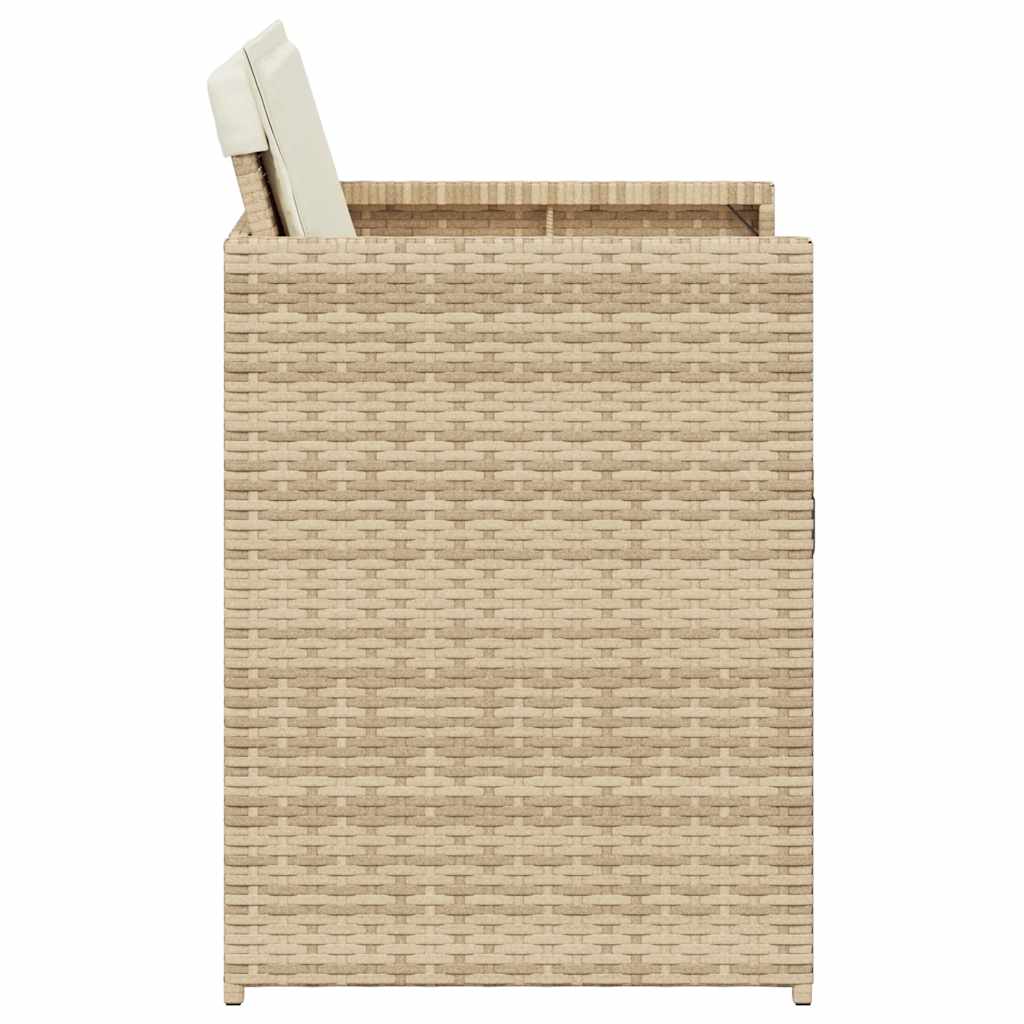 Vrtne stolice s jastucima 4 kom bež boje od poliratana