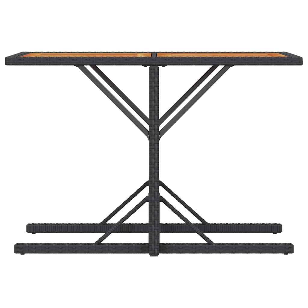 3-dijelni bistro set s jastucima crni od poliratana