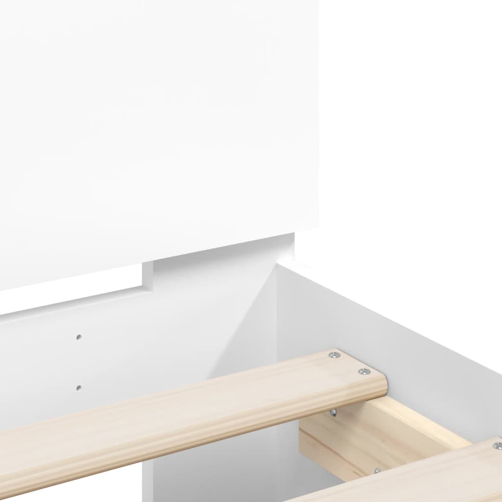 Okvir kreveta s uzglavljem bijeli 90 x 200 cm konstruirano drvo