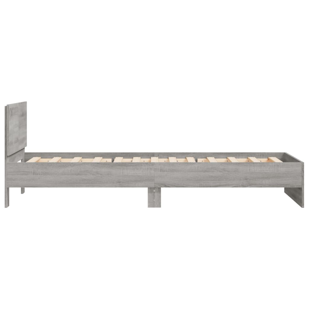 Okvir za krevet s uzglavljem boja hrasta 100x200 cm drveni